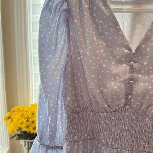COPY - Japanese Brand Snidel - Lavender Polka Dot Dress